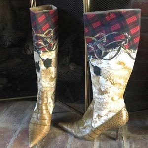 Just Cavalli boots pattern and leather boots